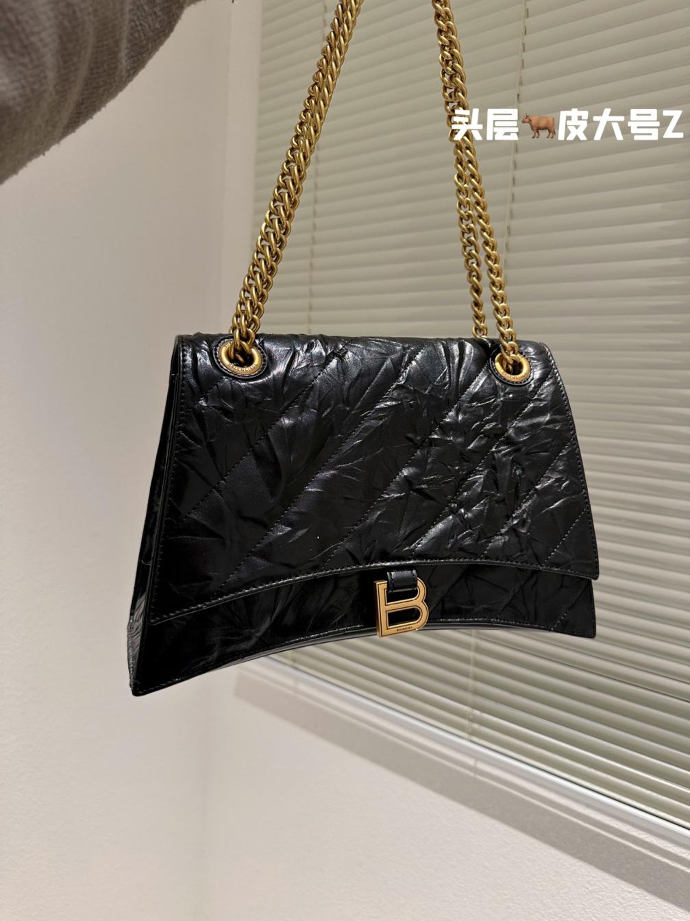 Balenciaga cowskin Bella Crush Hourglass bag 131571