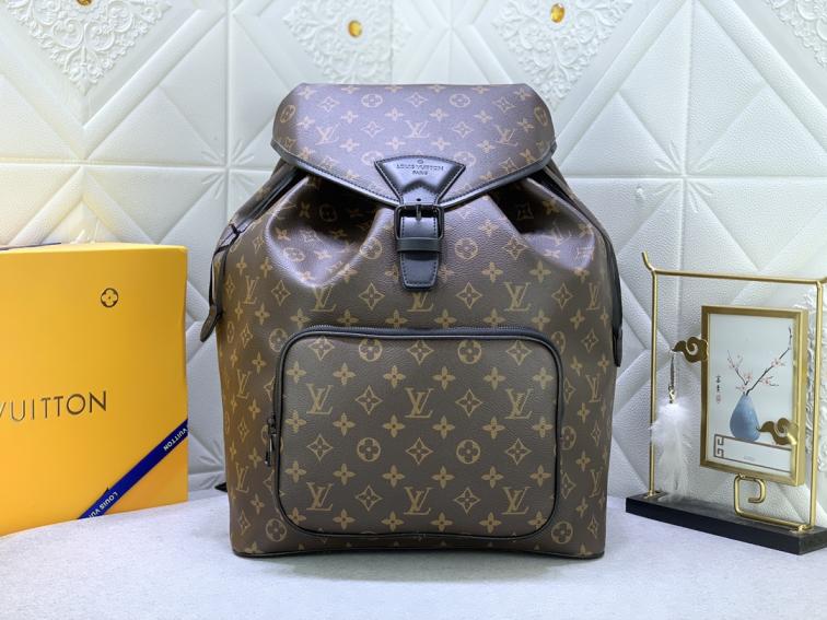 LV M46683 Montsouris Backpack Monogram Eclipse