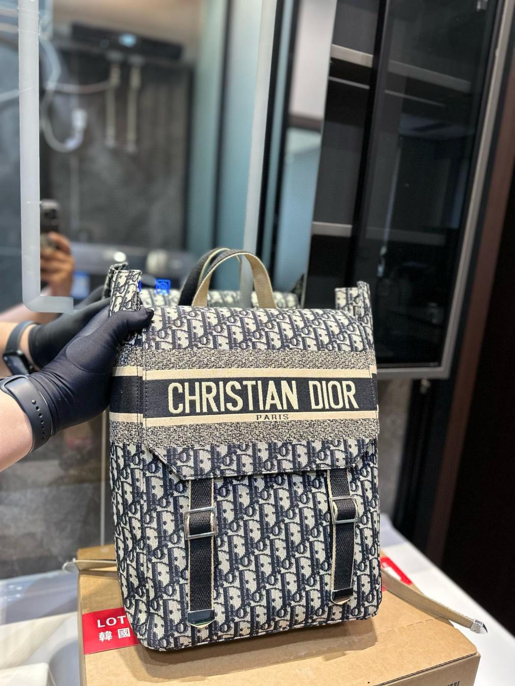 Dior embroidery backpack