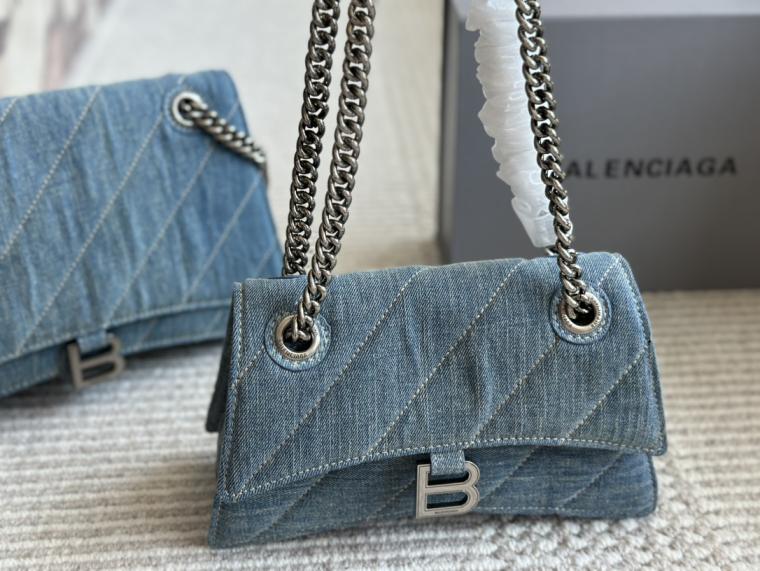 Balenciaga denim crush handbag