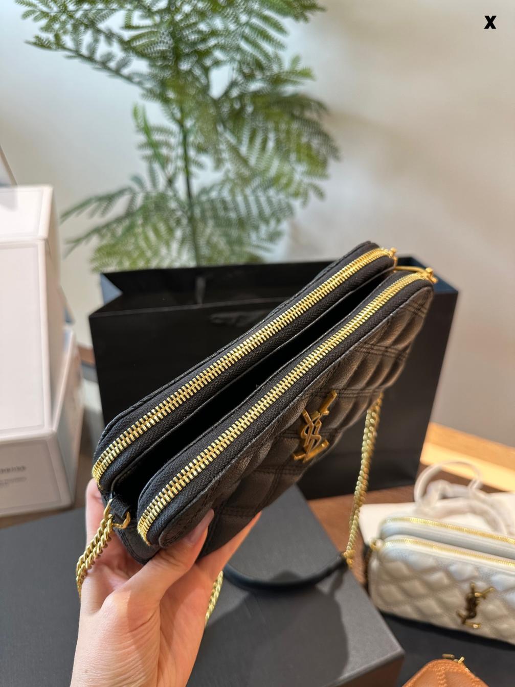 YSL Cowskin leather bag