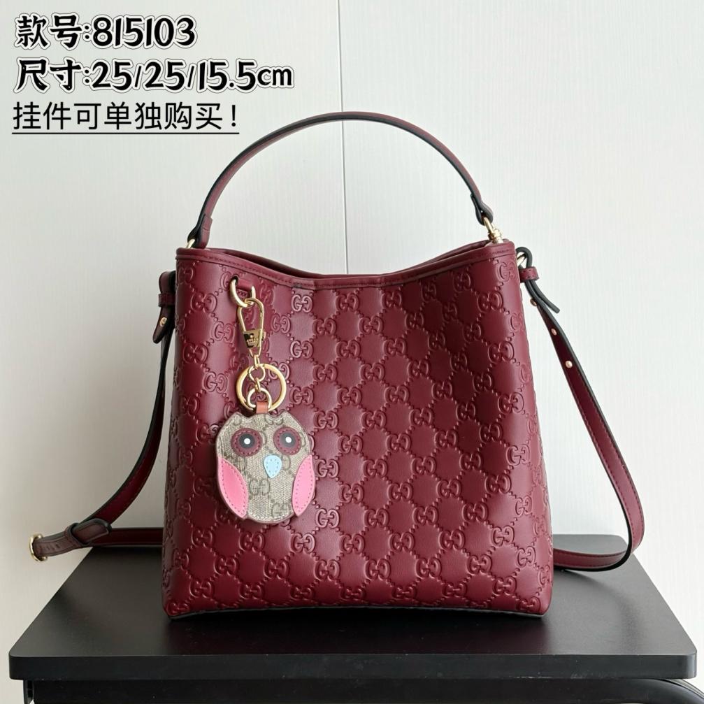 Gucci handbag 815214 2 sizes red