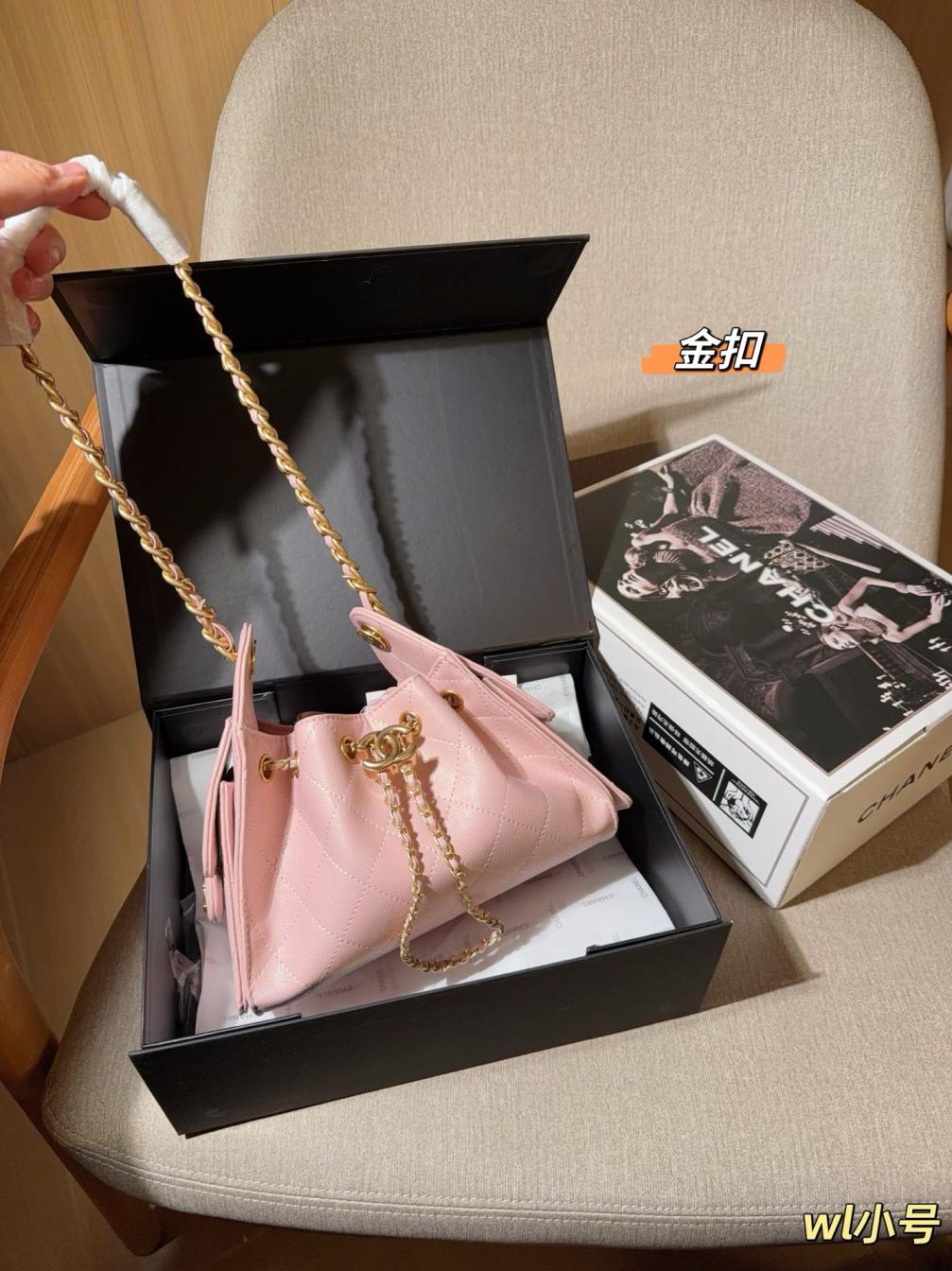 Chanel 25bag hobo for women ladies pink mini size