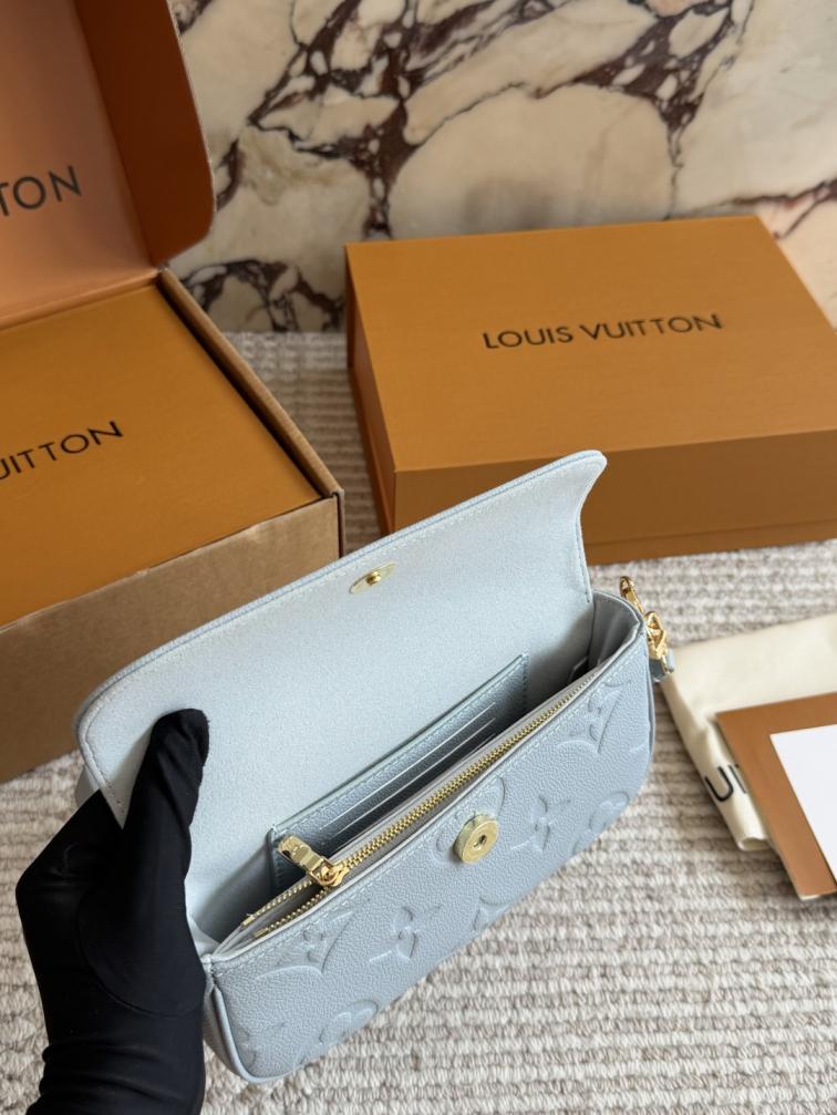 LV Louis Vuitton handbag blue for women