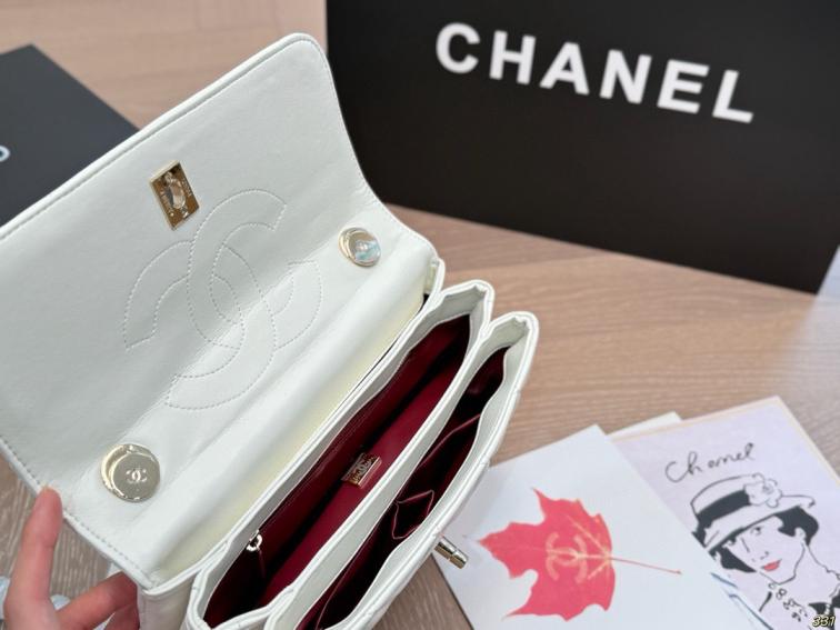 Chanel Trendy CC Small Black Quilted Lambskin Top Handle Bag